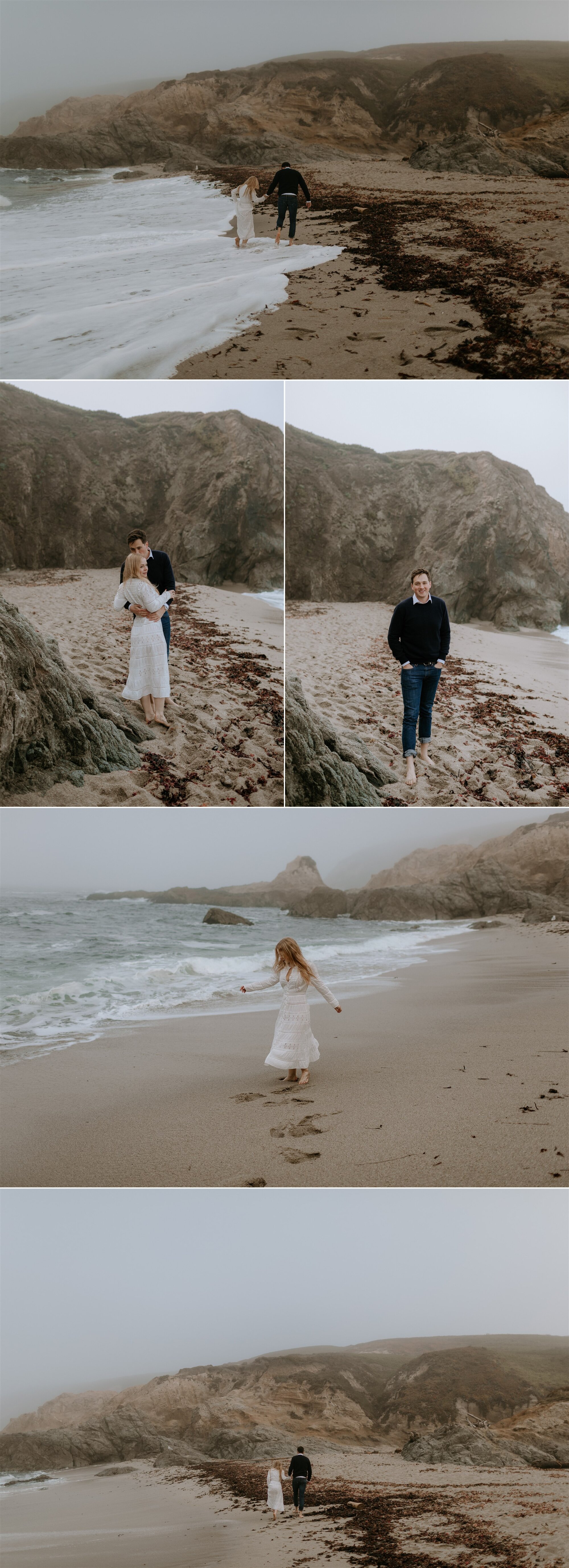 Gretchen Gause Photography // Foggy Bodega Beach Engagement Session #BodegaBay #EngagementSession #EngagementPhotos #BodegaBaySession #SunriseSession
