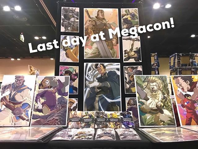 Last day at Megacon! Looks like it&rsquo;s going to rain ☔️ But we&rsquo;re cosy chillin indoors 😂 Booth 124A ✨
.
.
#art #artwork #illustration #drawing #draw #digitalart #instaart #instaartist #sketch #creative #artist #fanart #poster #ink #preview