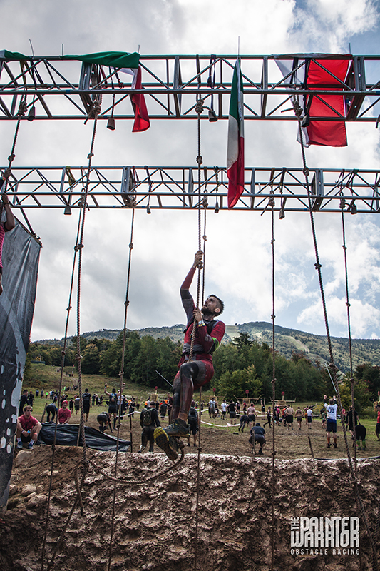 The Painted Warrior in the rope climb + spear throw area. Photo courtesy of The Painted Warrior