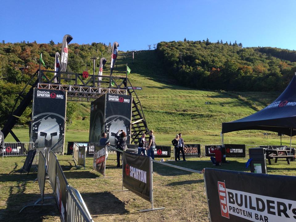 The structure we climbed over was right in the festival area, tantalizingly close to the finish line and in direct view of those dragging the sandbags up the mountain behind it.