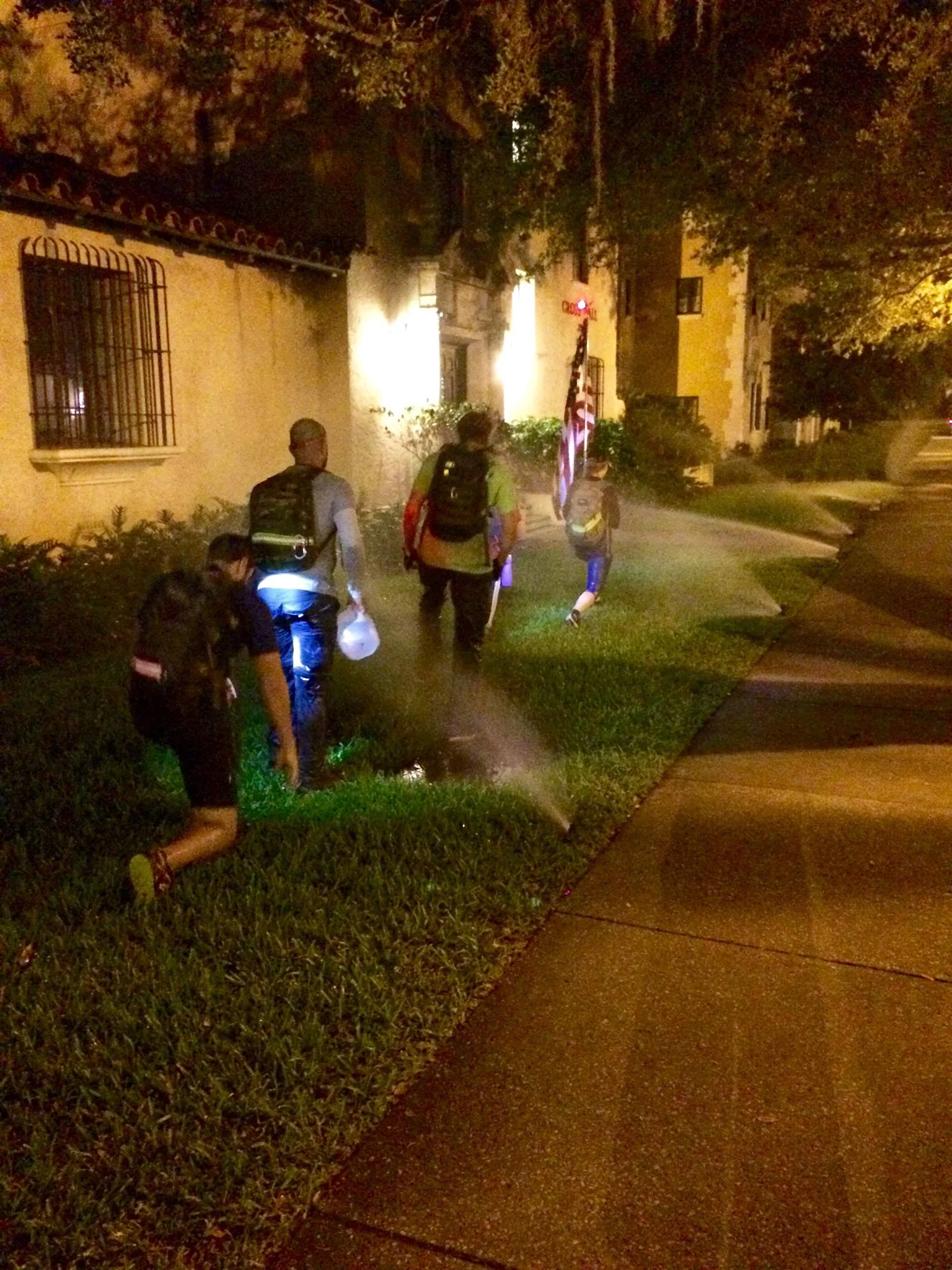 Lunges through the stinky reclaimed sulfur water! These actually felt good...