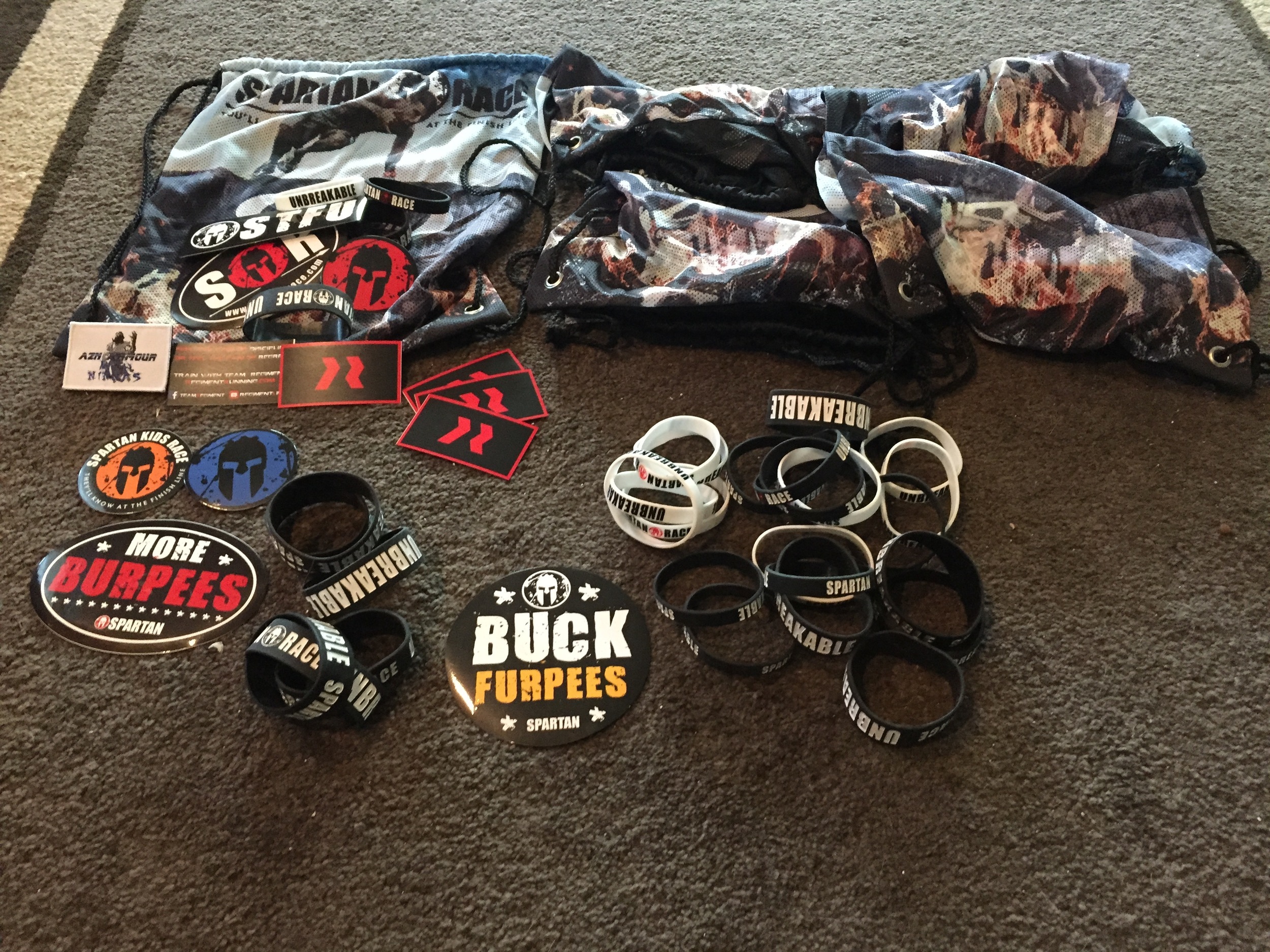 The awesome loot I passed around to everybody!