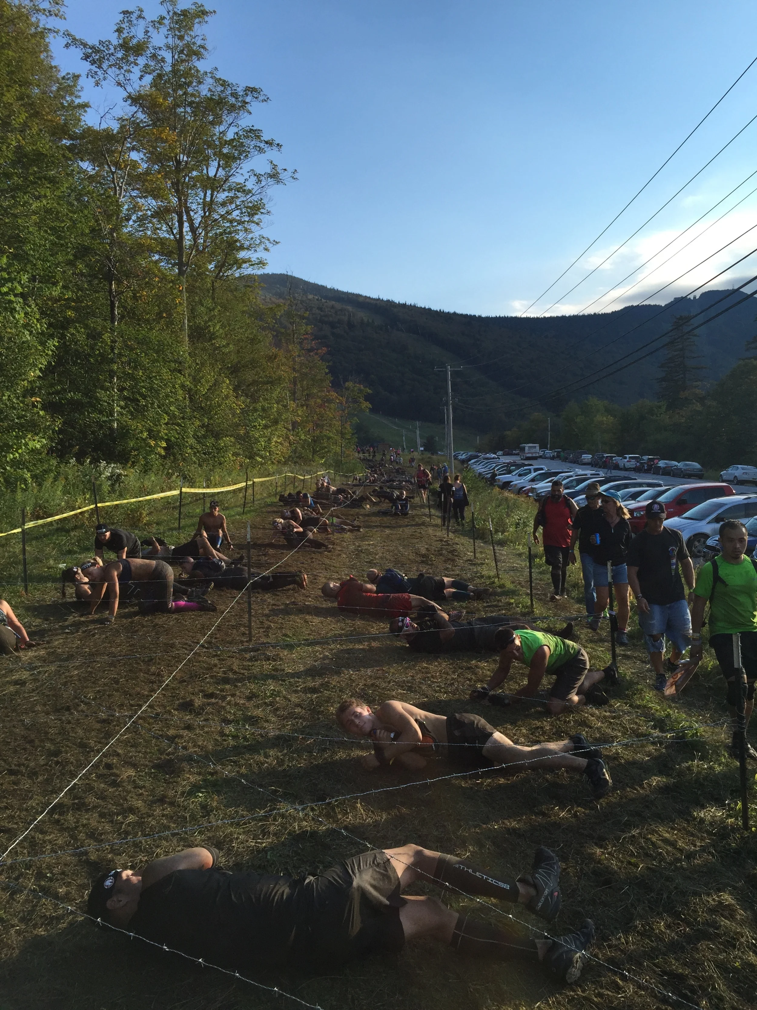 The low crawl the day before. The nightly rain had made the Sunday low crawl a rocky, sloppy mess. Also the farts. You can't forget about the farts...