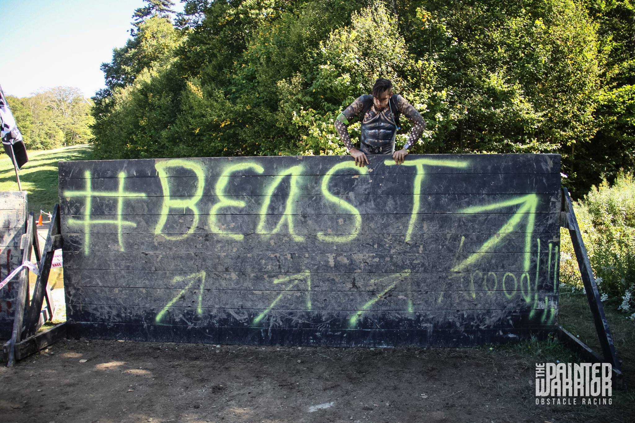 The wall separating the sprint from the beast/UB runners. Photo courtesy of The Painted Warrior.