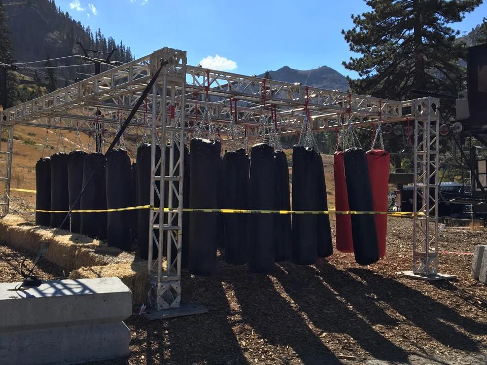 The thigh master obstacle at the festival area. Photo credit: Matthew Melcher