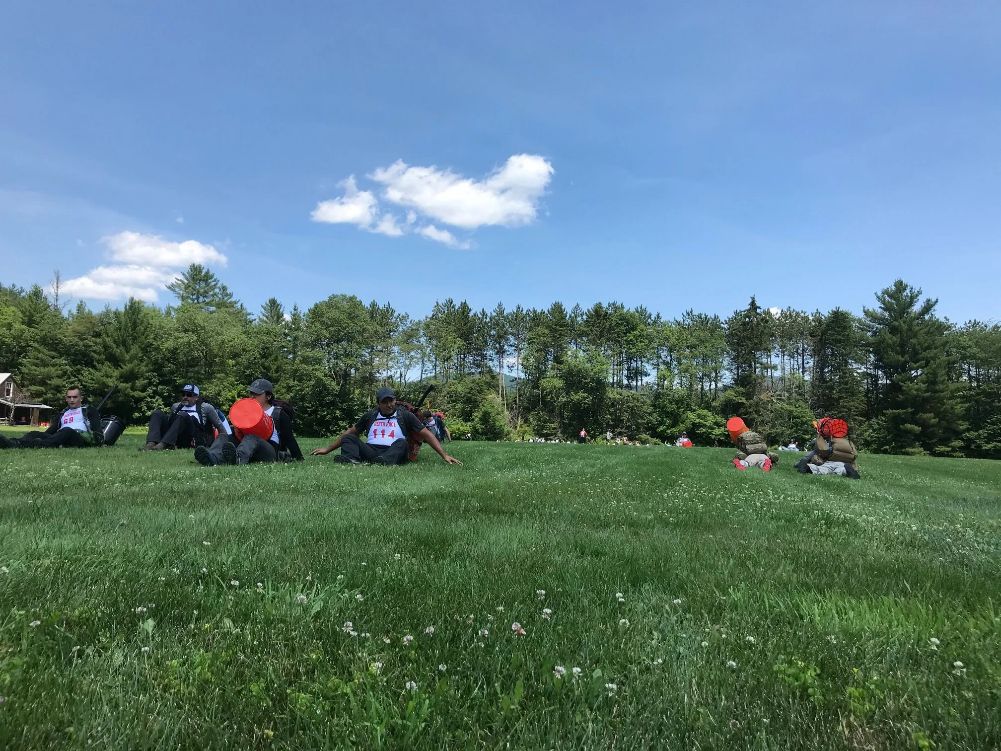 Once you went through registration, you crabwalked/bearcrawled over to the tree line