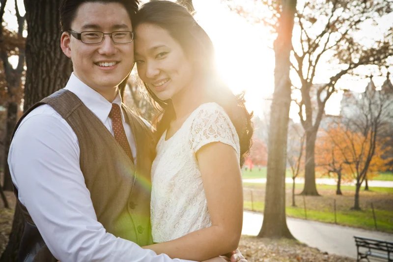 A Central Park, Upper West Side and Shake Shack Engagement Photography Session in New York City