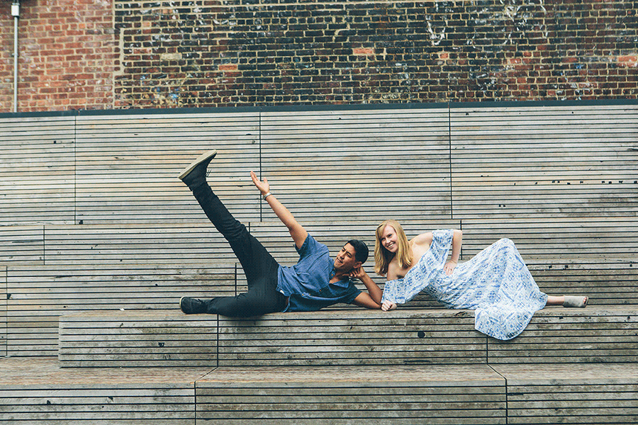 A NYC FRIENDS TV SHOW INSPIRED ENGAGEMENT SESSION AT WASHINGTON SQUARE PARK IN NEW YORK CITY and The High Line