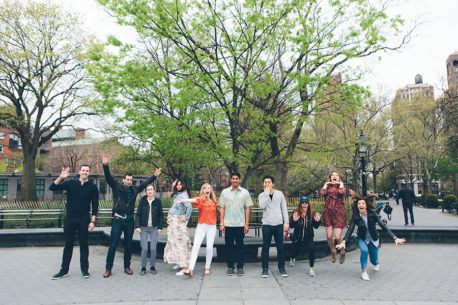 A NYC FRIENDS TV SHOW INSPIRED ENGAGEMENT SESSION AT WASHINGTON SQUARE PARK IN NEW YORK CITY and The High Line