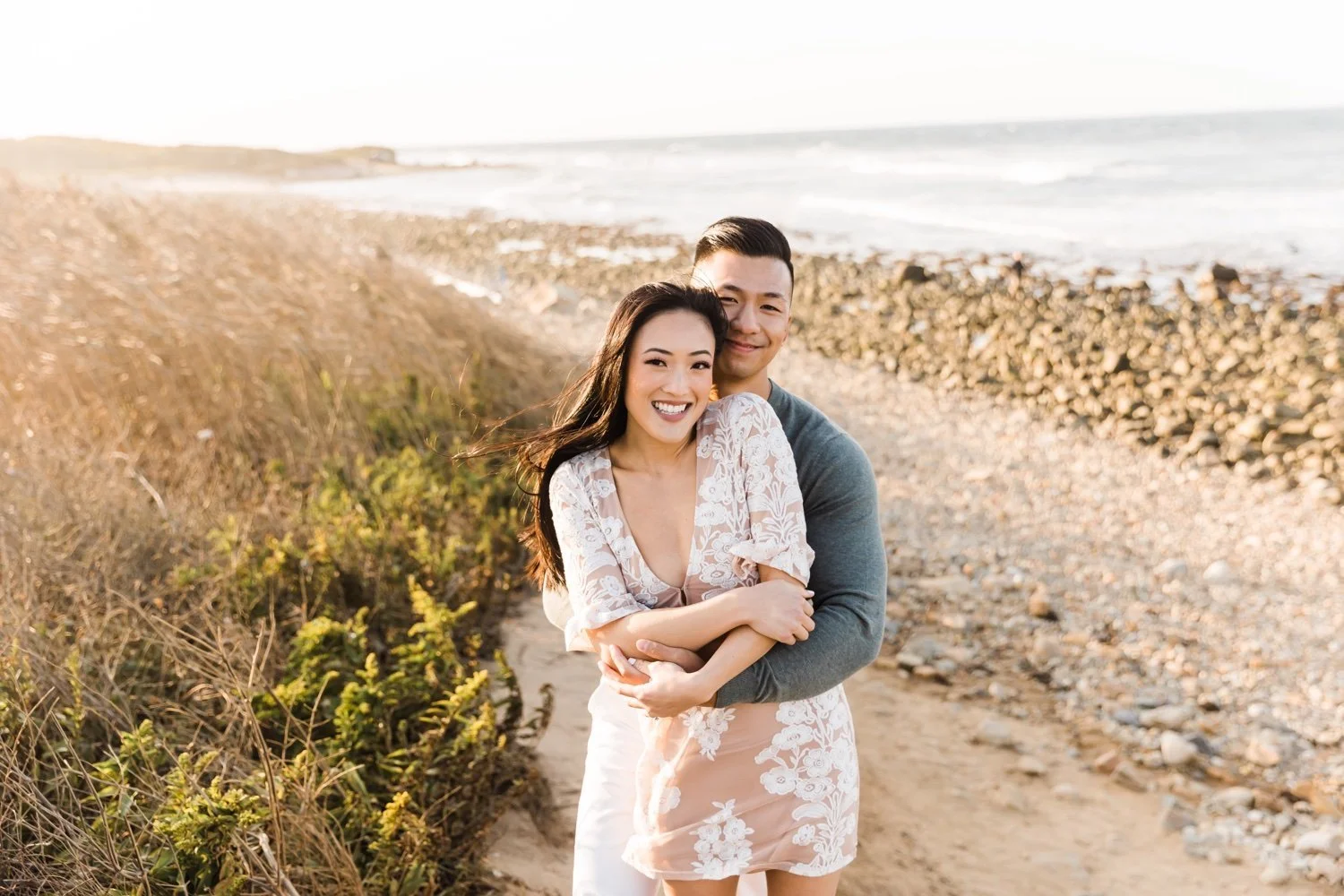 Gorgeous Golden Hour Engagement Session at Montauk Beach, Long Island