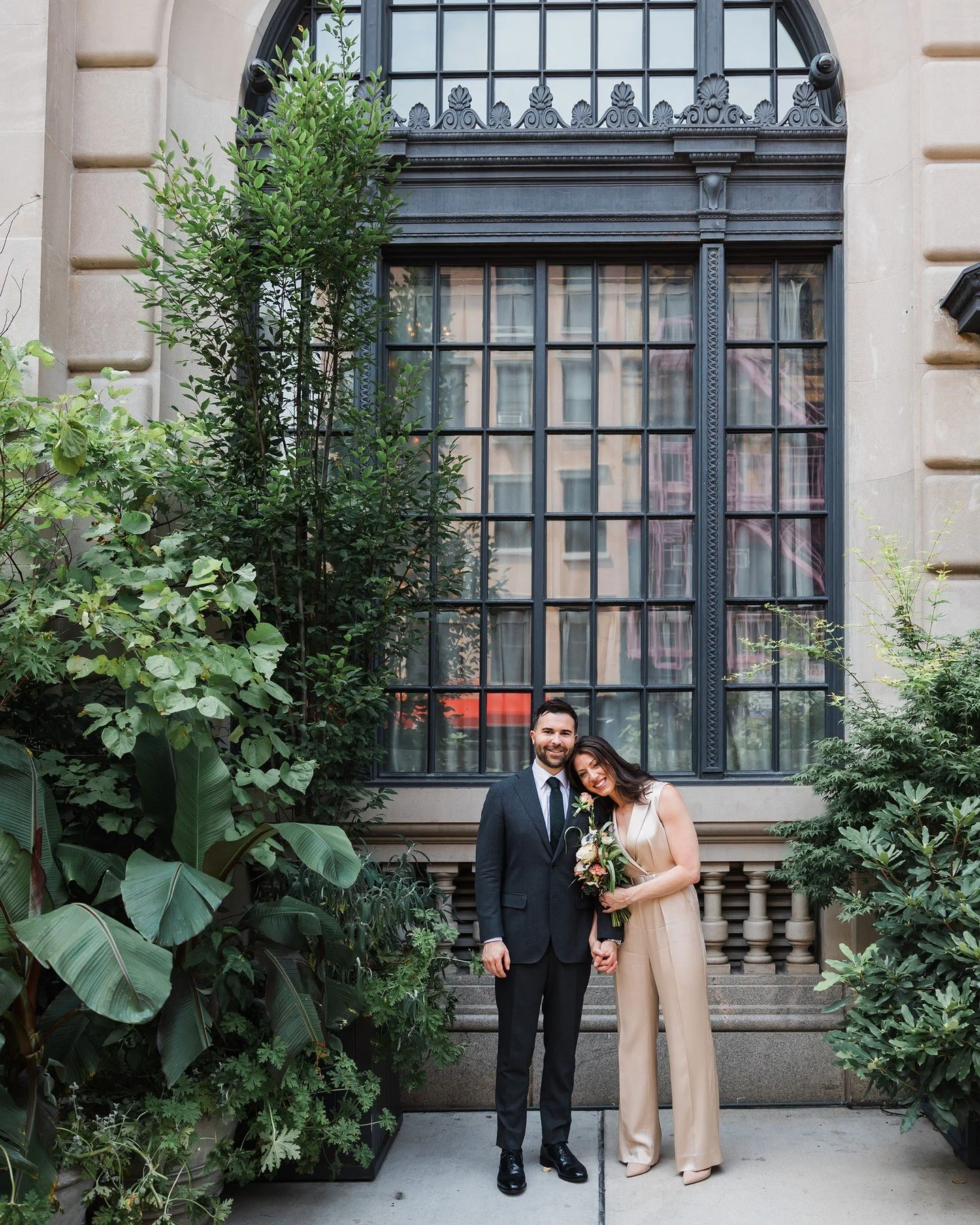 A sweet moment behind the Nine Orchard Hotel after a beautiful ceremony at New York City Hall.  After the ceremony, we walked around the neighborhood and grabbed a slice of pizza at Scarrs.