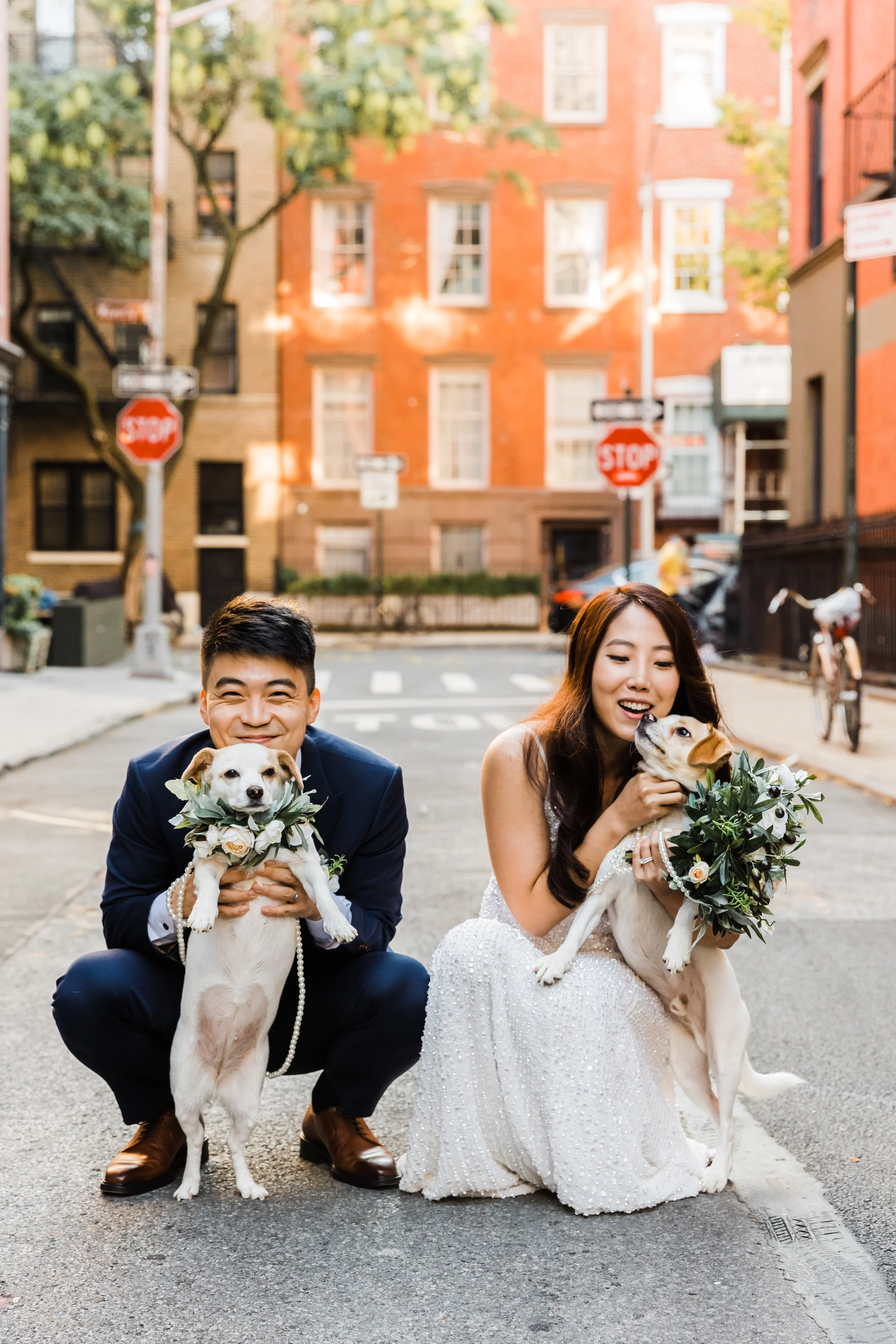 Beautiful New York City West Village Wedding Couple Photography Session