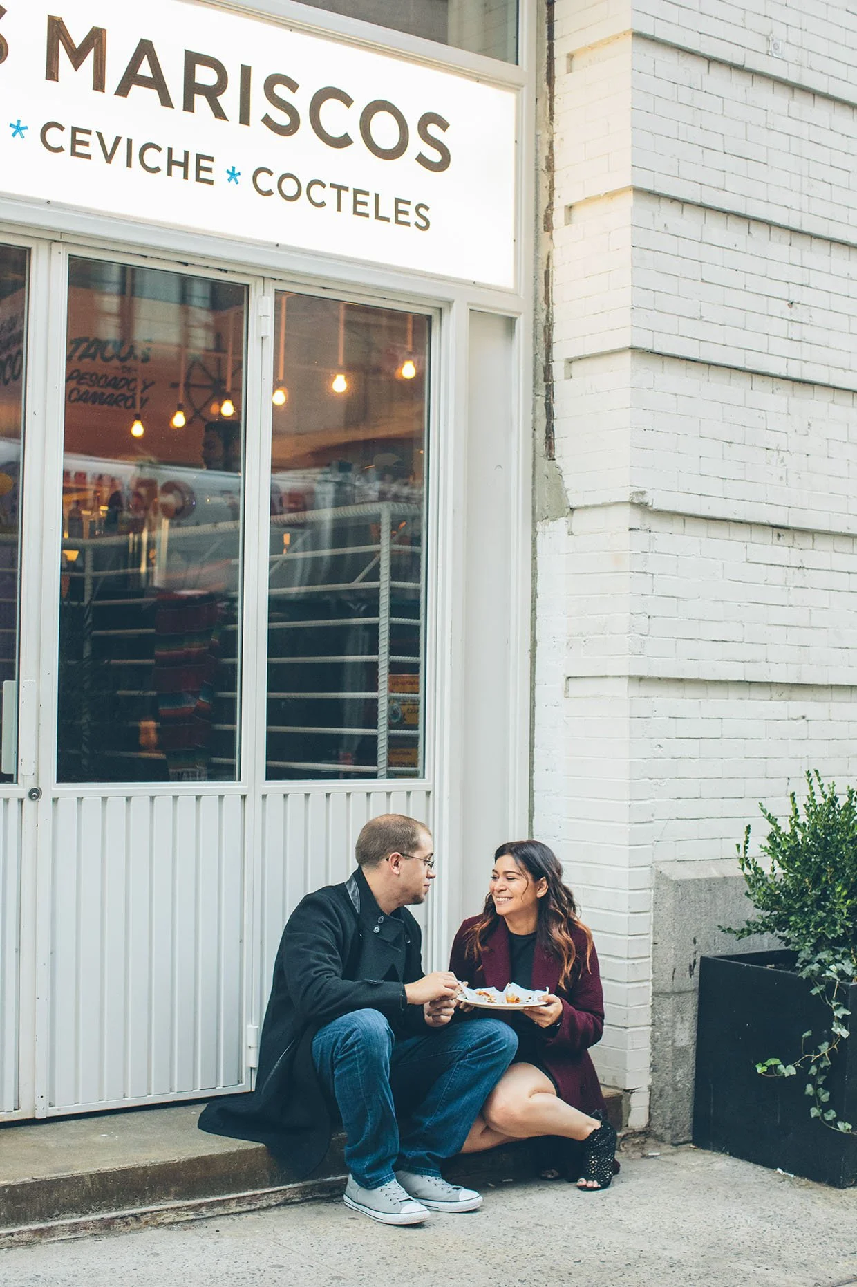 New York City Eating Tour Engagement Session at Chelsea Market