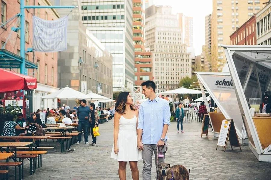 South Street Seaport and El Luchador Tacos Engagement Session in New York City