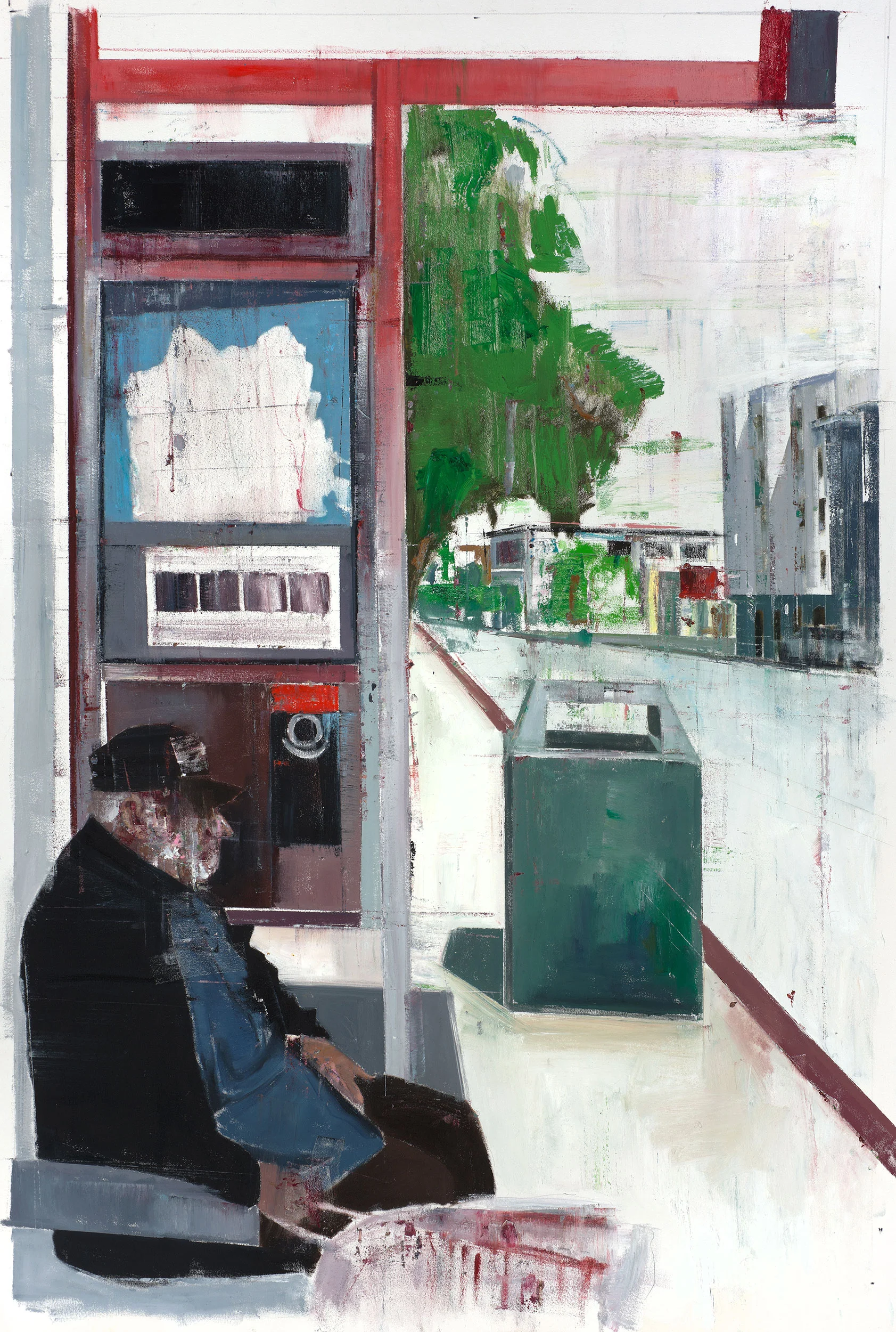 3-4 PM 16th and Valencia (Waiting #208) , Bus Shelter, 16th at Valencia