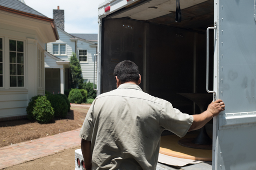 The paparazzi closes in on Joe, our go to guy for deliveries, as he unloads the truck at Belle Meade Country Club.