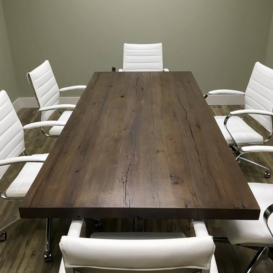 Reclaimed White Oak Conference Table