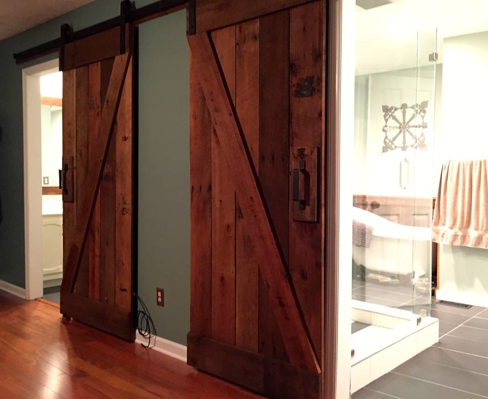   Slider doors built by a customer using our wood.  