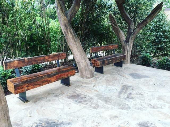 Heart Pine Benches at the Nashville Zoo