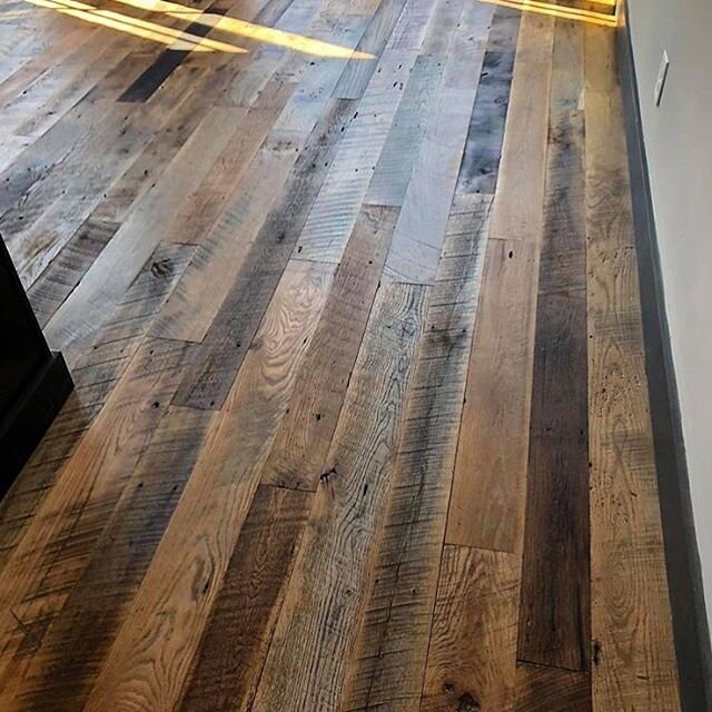 When the sunlight hits your wood floors justttt right ☀️
⠀⠀⠀⠀⠀⠀⠀⠀⠀⠀⠀⠀
[mixed species, dirty top T &amp; G. Install: @jpmasterflooring]