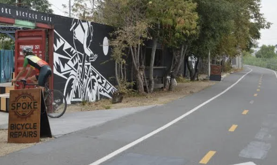 Spoke Bicycle Cafe Frogtown LA River community hub
