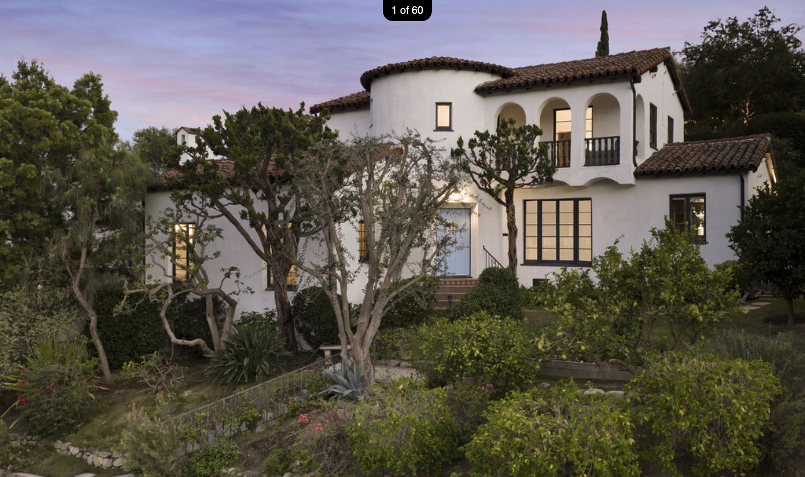 Spanish Colonial Revival house on Ben Lomond Place in Los Feliz, with a clay tile roof and an arched entry.
