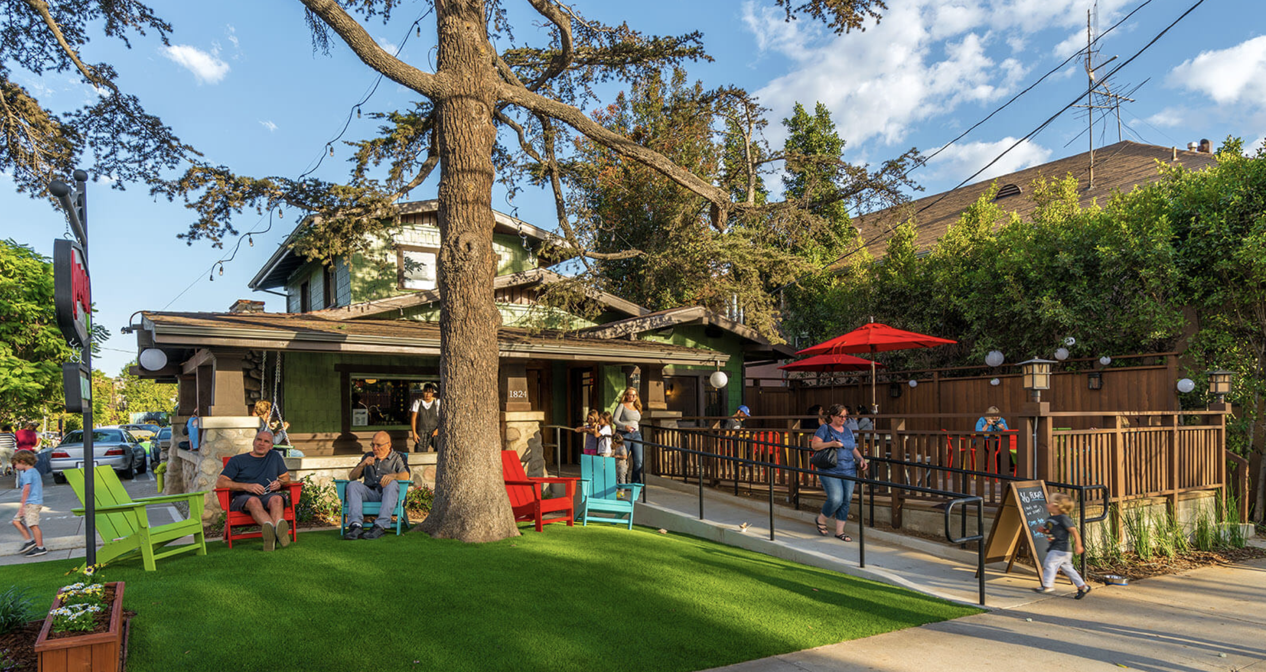 Hillhurst Avenue in the walkable Los Feliz Village, Los Angeles.