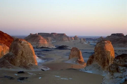 Safari in Egypt, the White Desert. Notice the jeep?