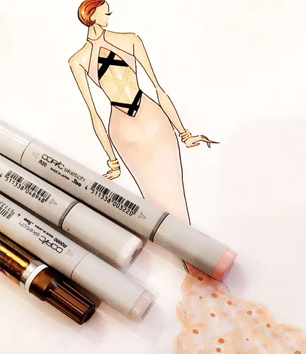 Custom Fashion Marker Illustration
