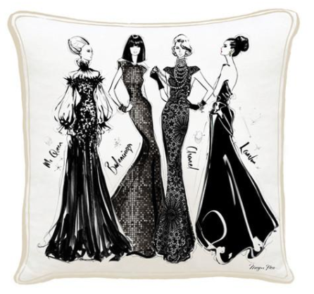 Fashion Illustration Pillow