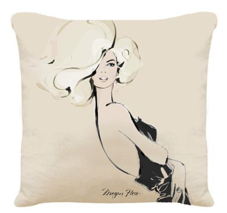 Fashion Illustration Pillow