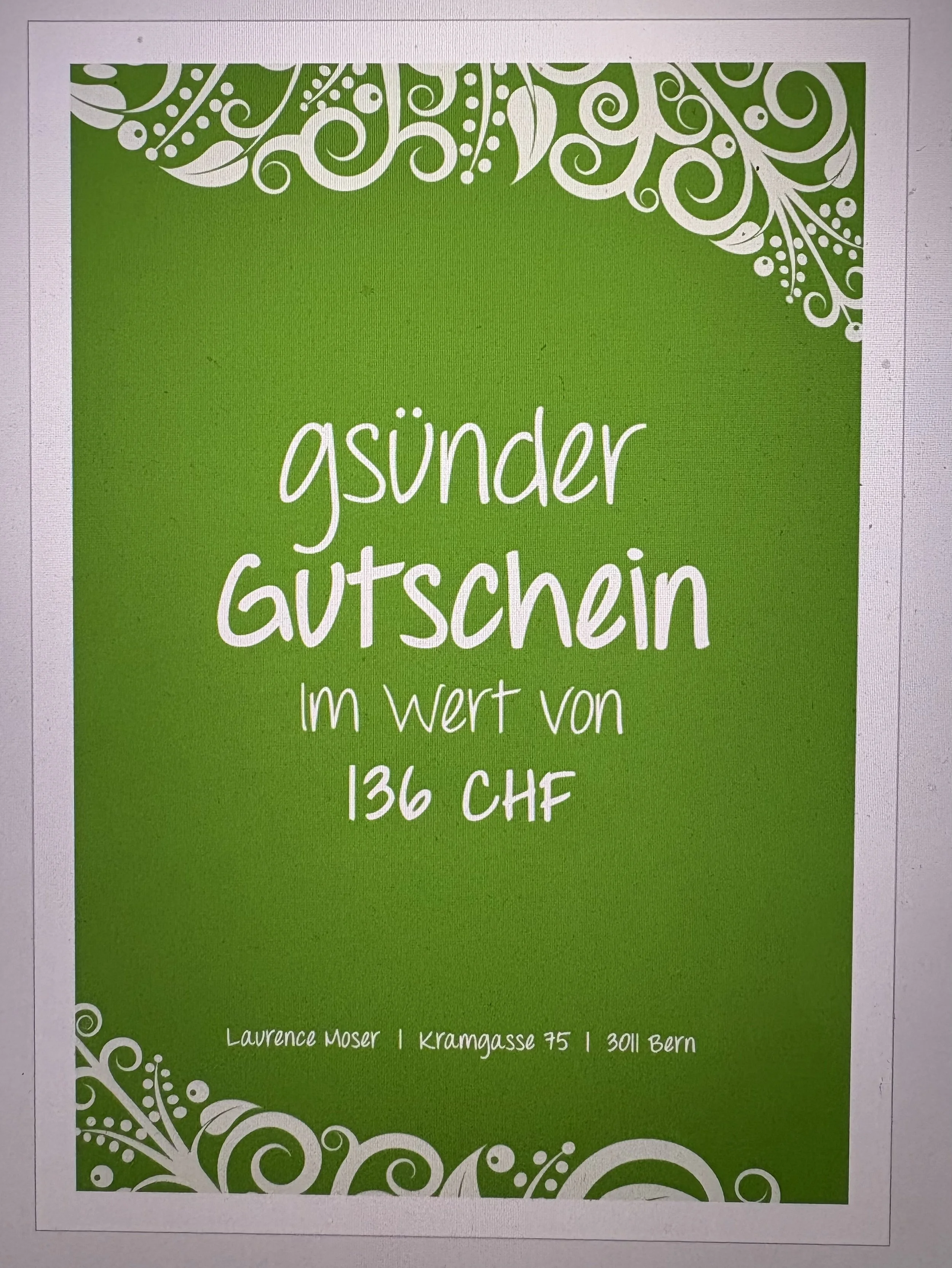 Neu: digitale Gutscheine in verschiedenen Preiskategorien