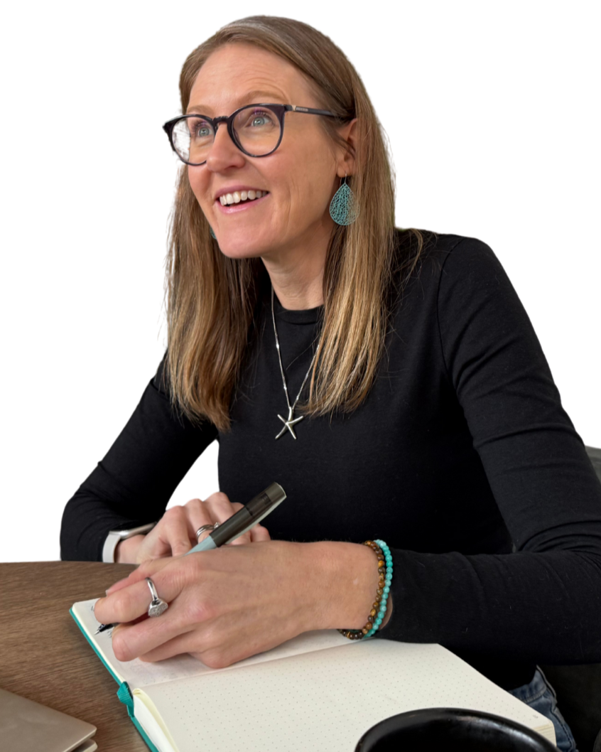 Nerin writing and smiling