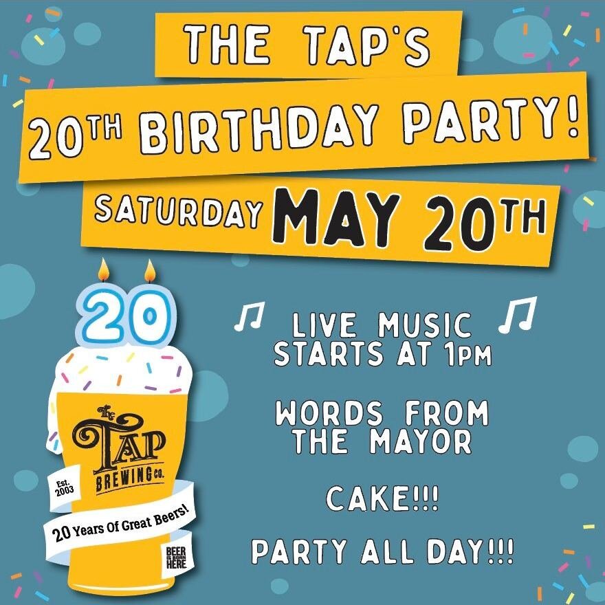 Celebrate our 20th Birthday Bash with us this Saturday! Live music starts at 1pm featuring Something Else. Words from the Mayor. Cornhole. CAKE!! BEER!!! Come party with us!
#20thbirthday #20thanniversary #since2003 #beerisbornhere #youreinvited #bir
