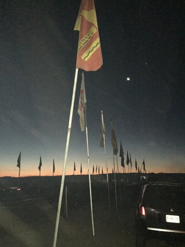  Flags of 300 Native American tribes camped here. 