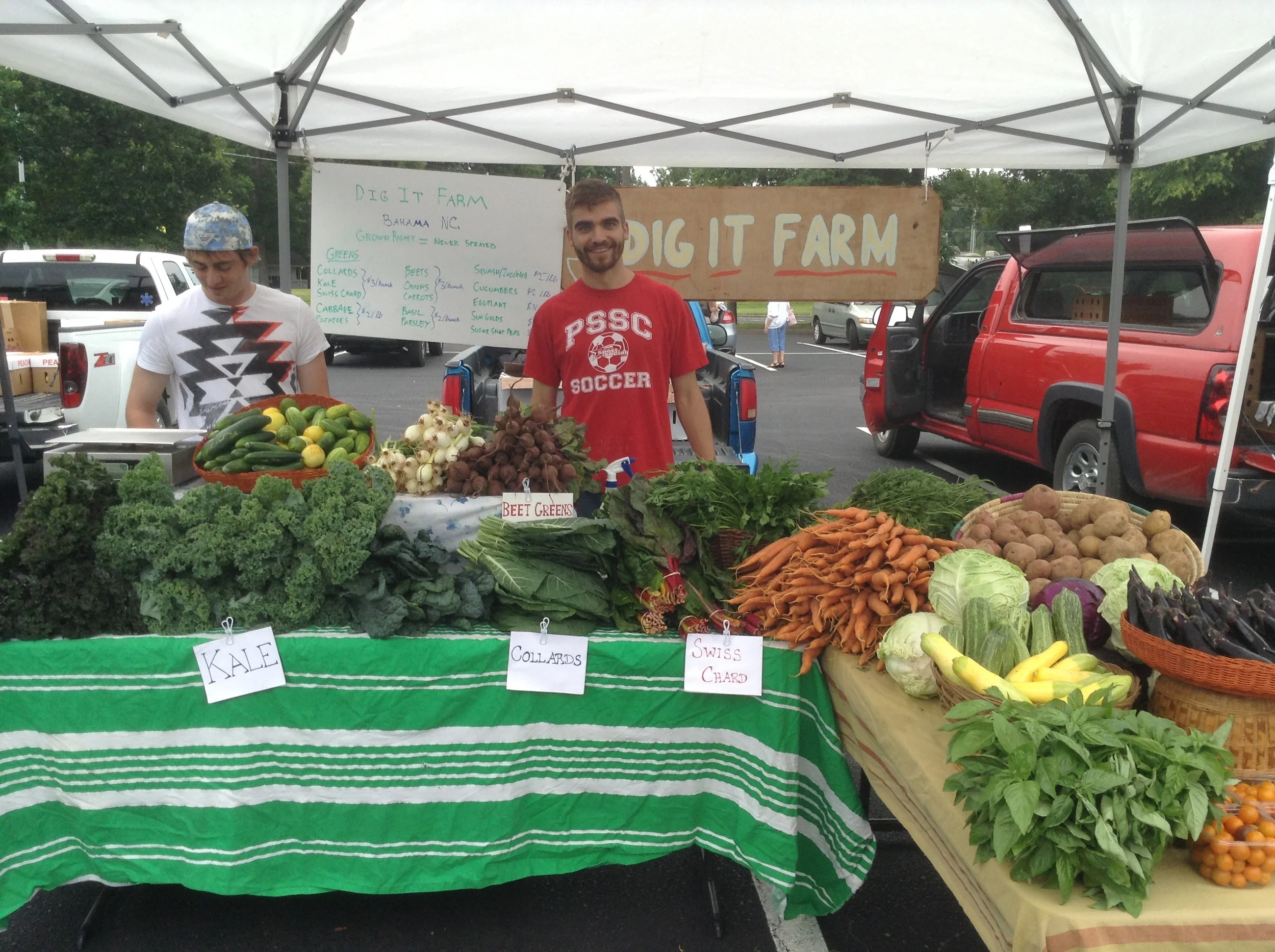 Friends visit the South Durham Market!