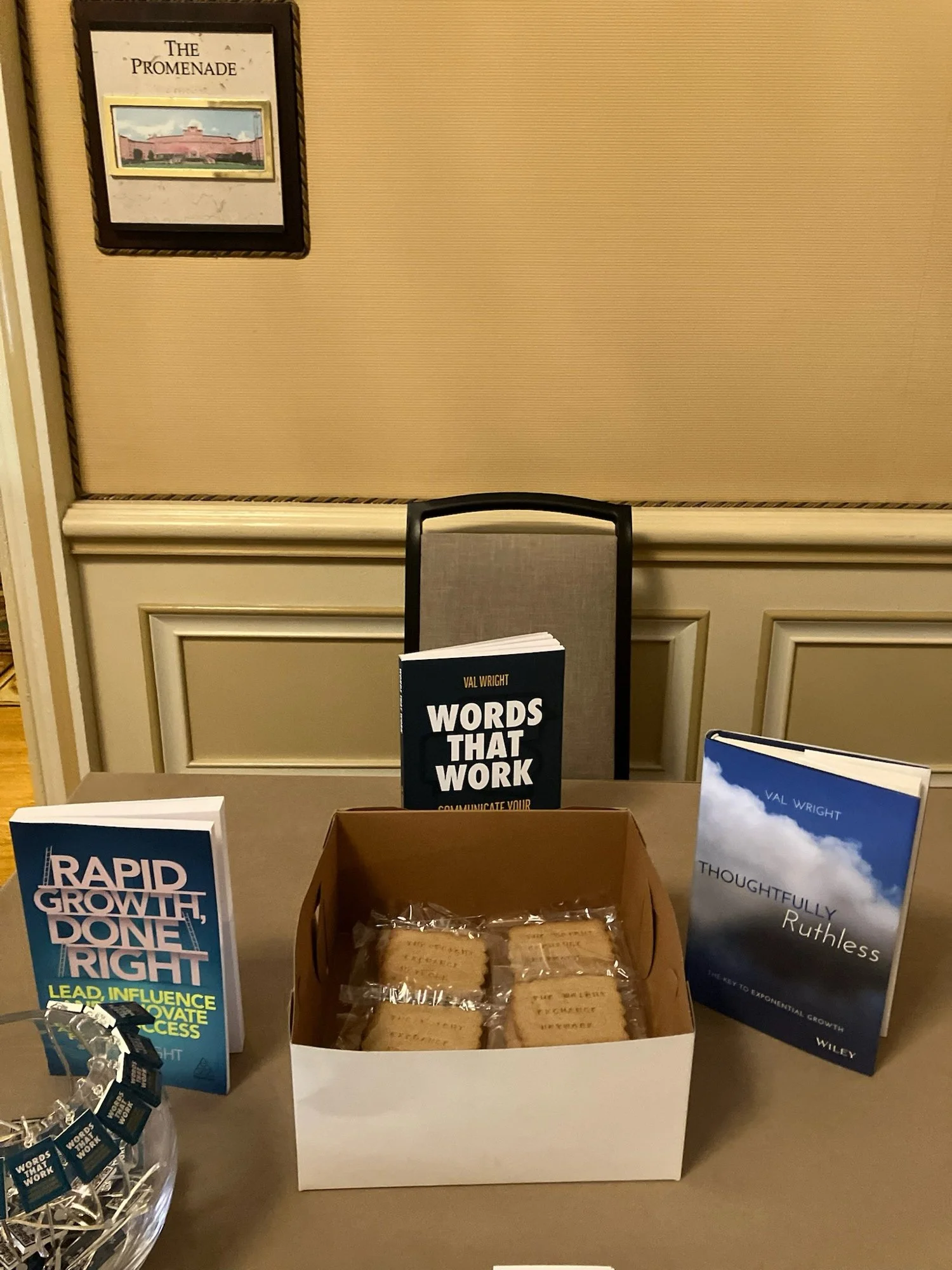 TWEN books and shortbread
