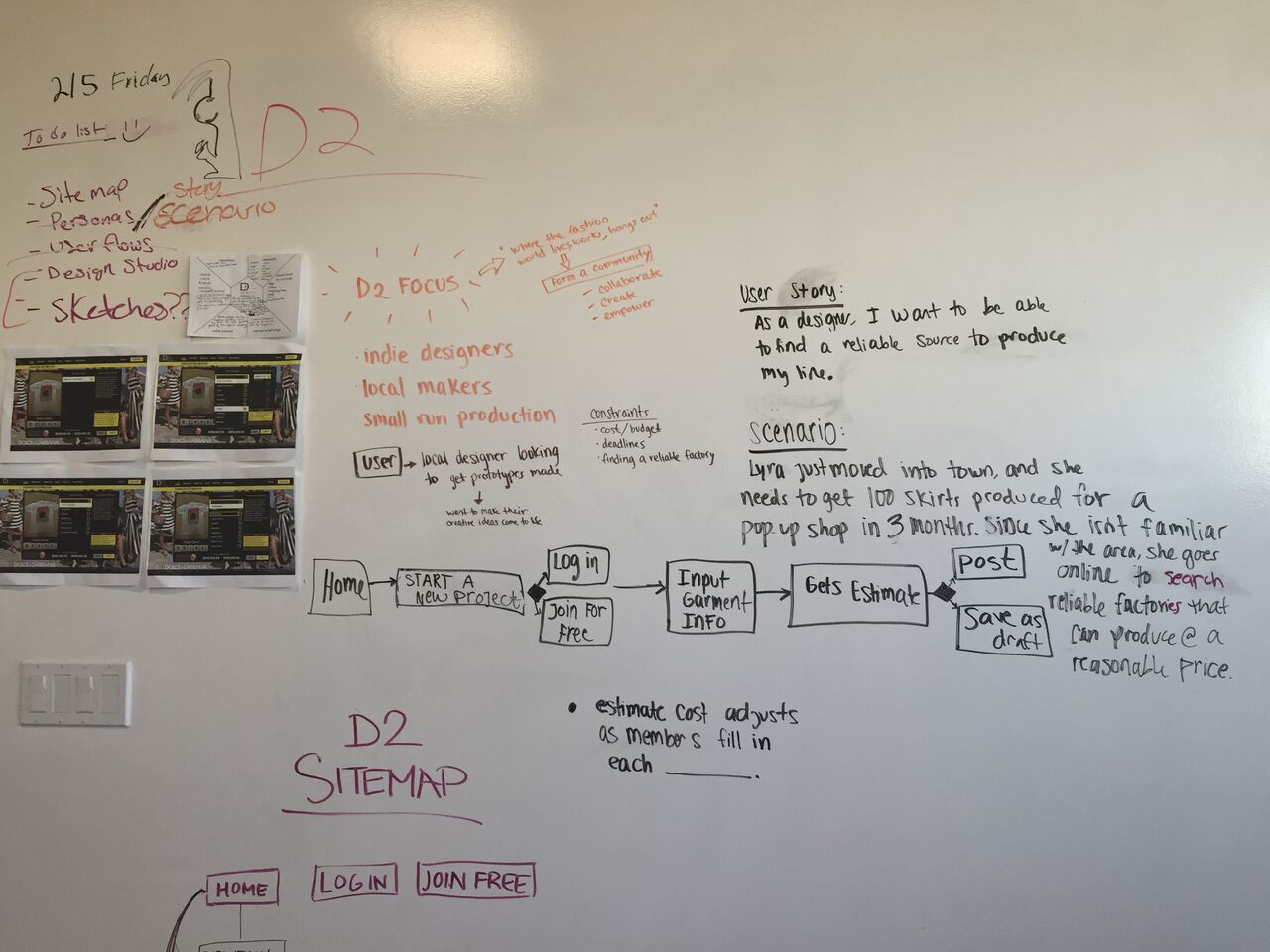 User Story, Scenario, & Notes