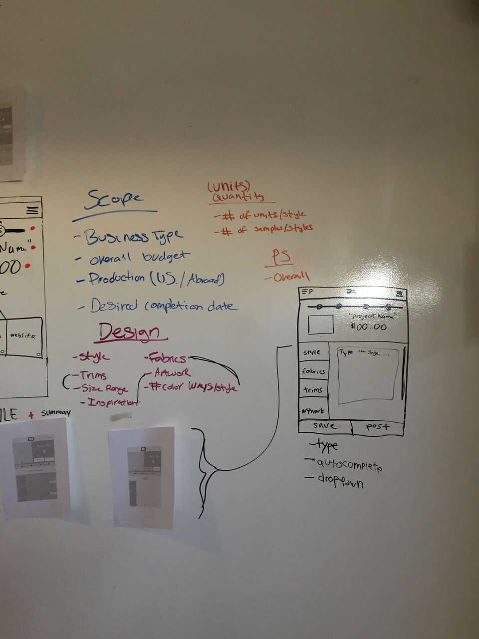 Quote Project Form Information Architecture