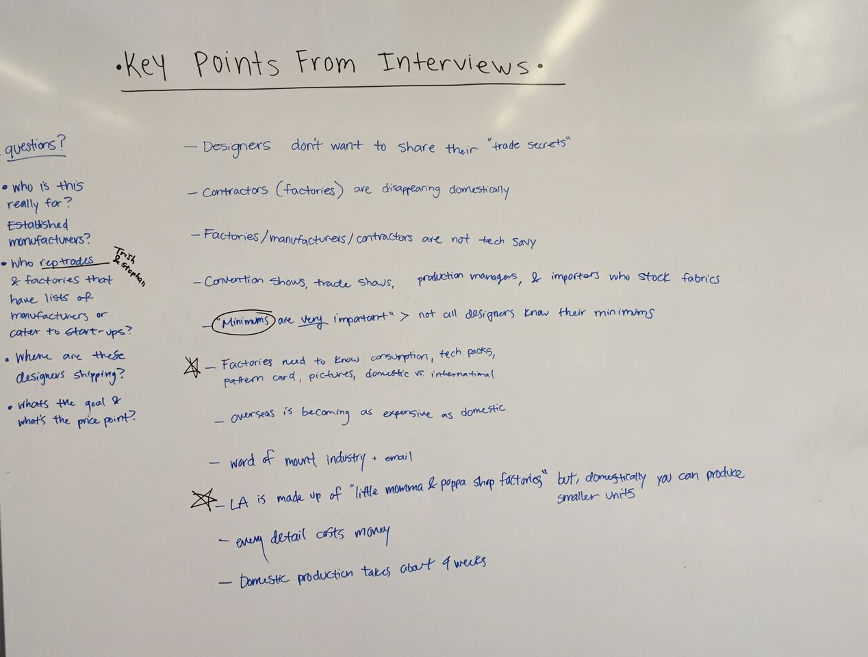 Interview Key Points