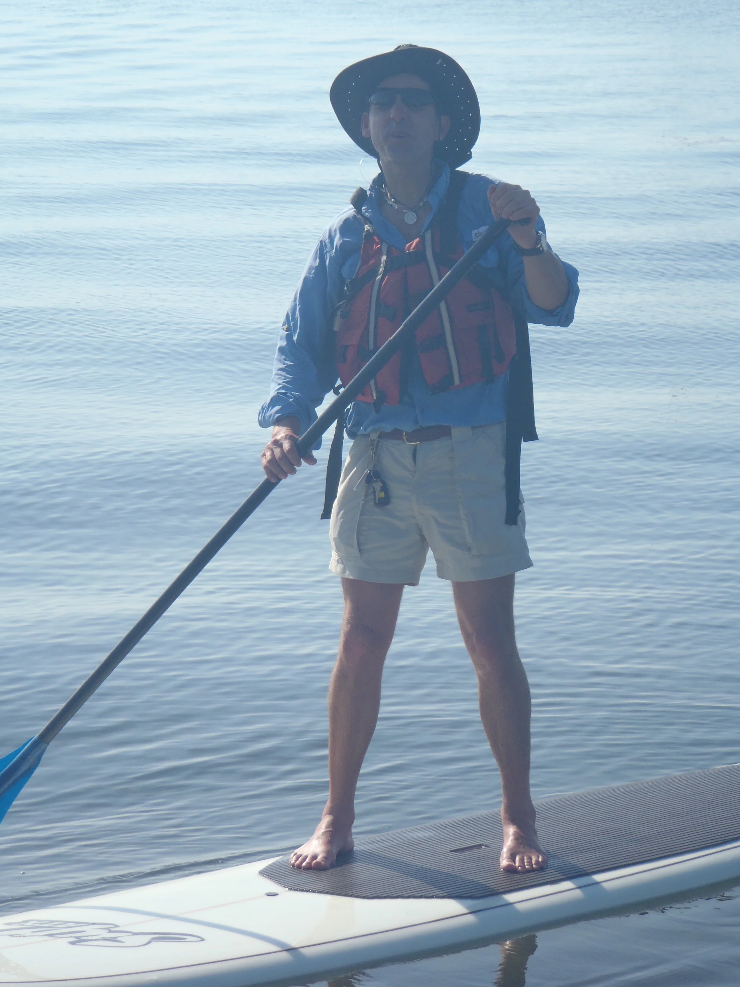 Getting some SUP time on the water.