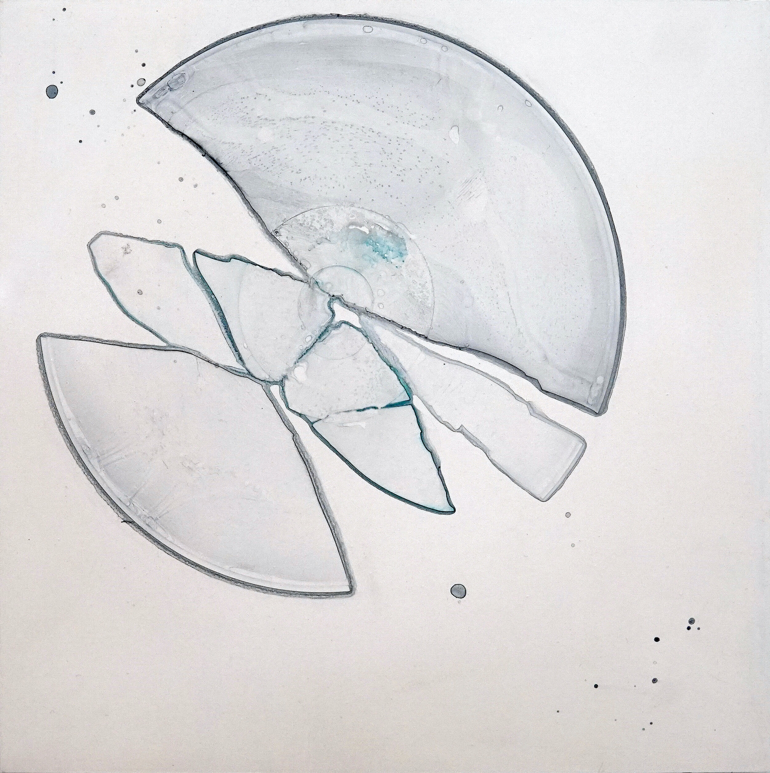 Evan Holm, Ghost Record #2, 2020, Pigment on Panel, 16 1:4%22 x 16 1:4%22,  $800.jpg