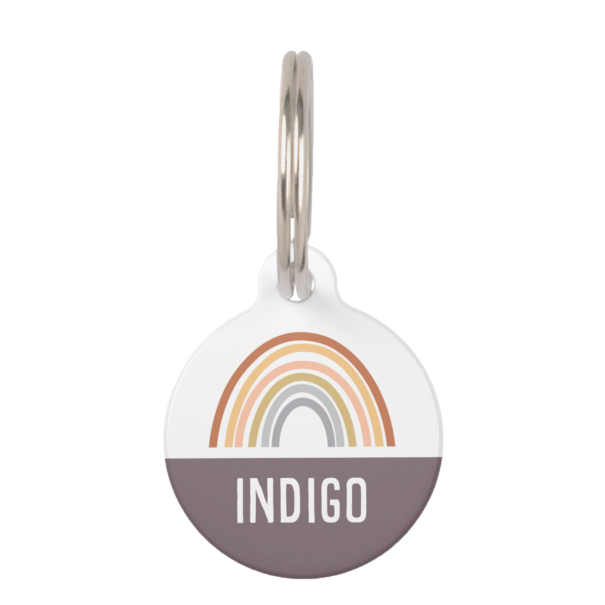 Zazzle Boho Rainbow Pet ID Tag (Front) copy.png