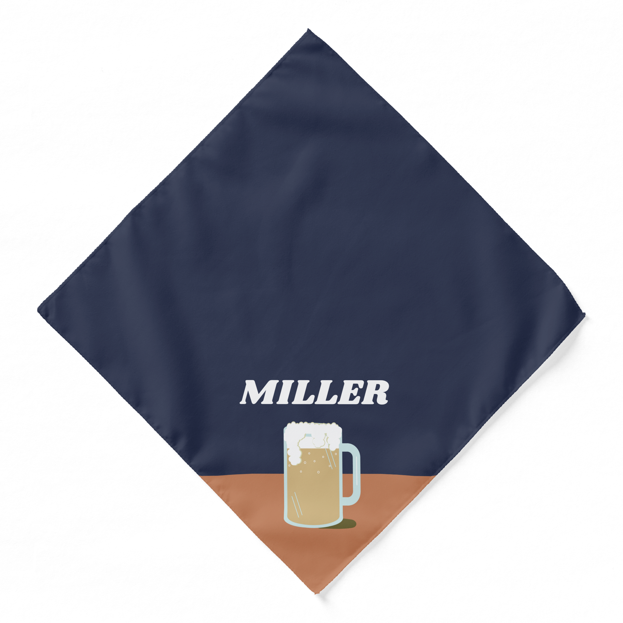 Zazzle Beer (NAVY) Bandana (Front).png