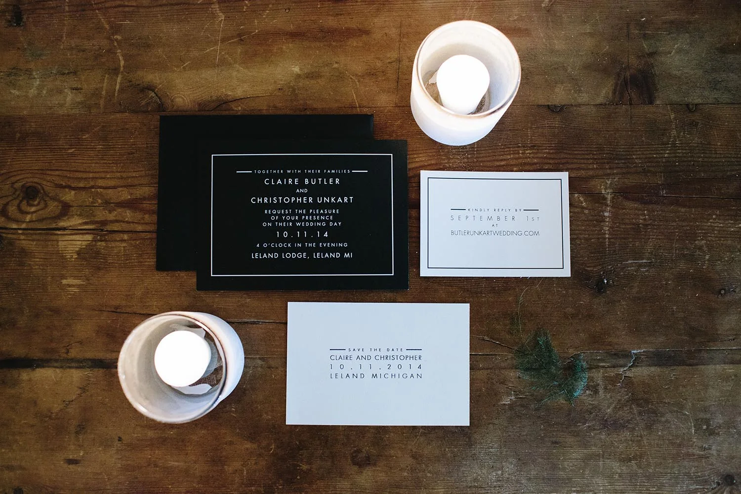 black and white wedding suite