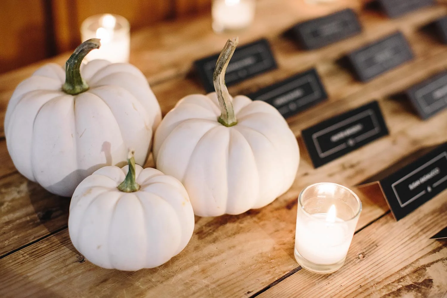 chic fall wedding decor