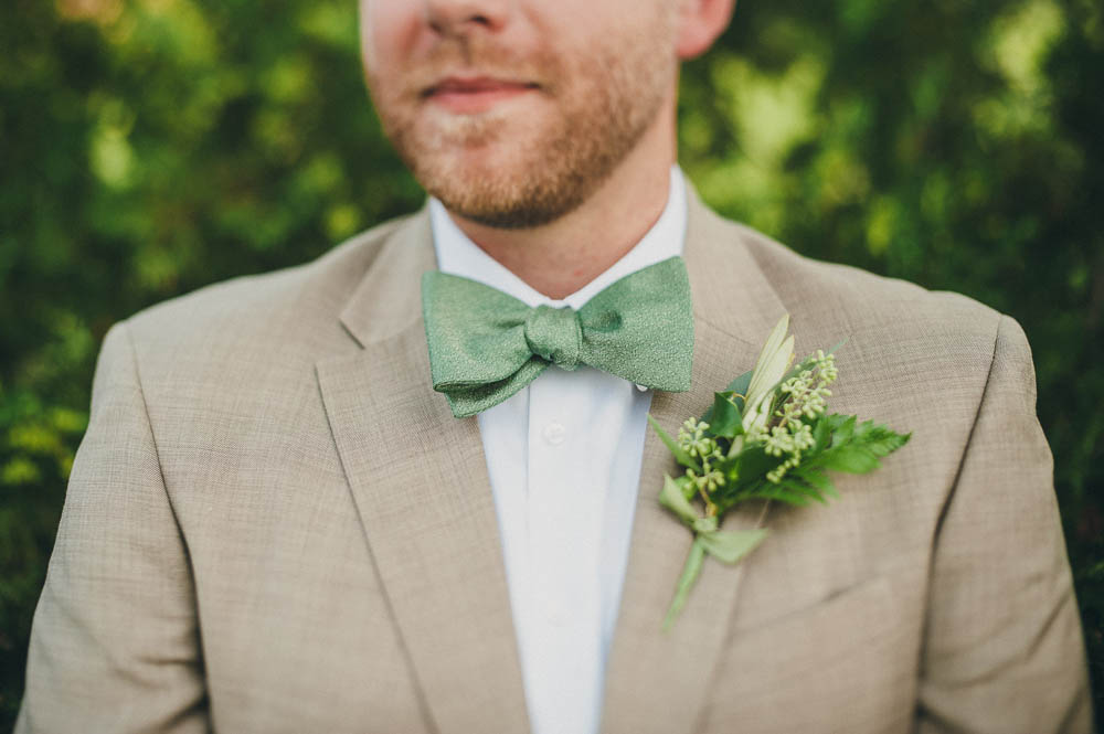 green bowtie for groom