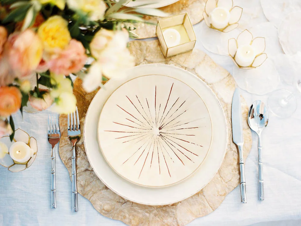 dreamy sunset pastel wedding