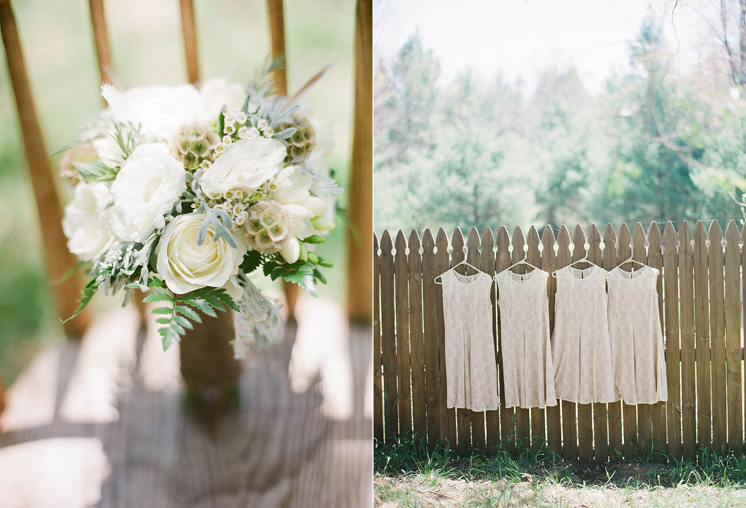 taupe and cream rustic wedding bouquet