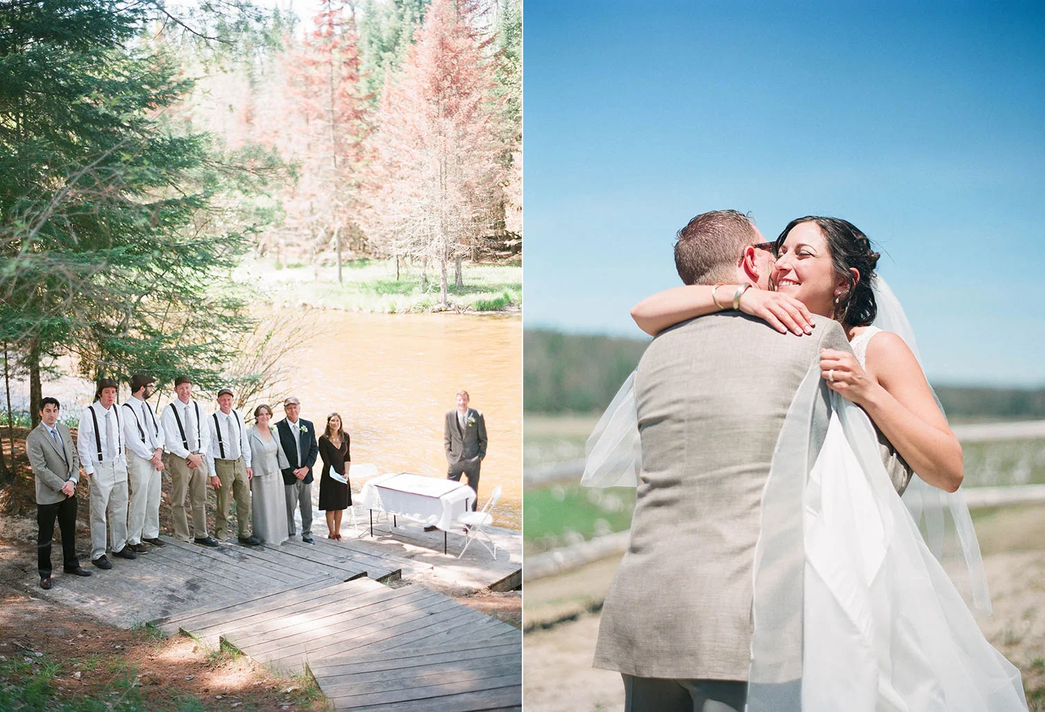 creekside wedding ceremony northern michigan